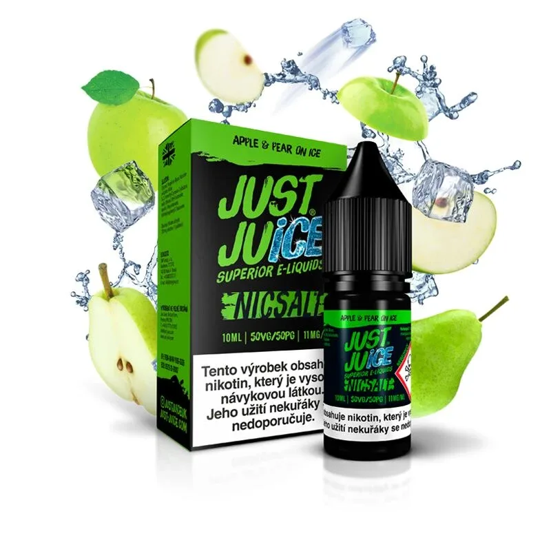 Just Juice Salt Apple & Pear On Ice (Ledové jablko a hruška) 10ml 20mg