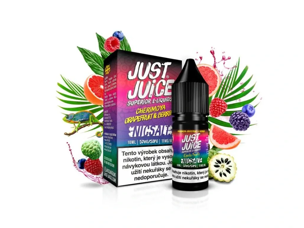 Just Juice Salt Cherimoya Grapefruit & Berries (Cherimoya, grapefruit a bobule) 10ml 20mg