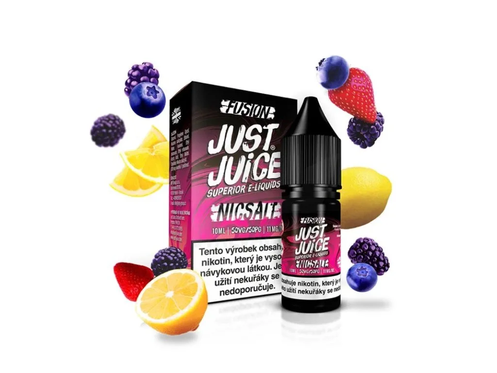 Just Juice Salt Fusion Berry Burst & Lemonade (Lesní ovoce s citronem) 10ml 20mg