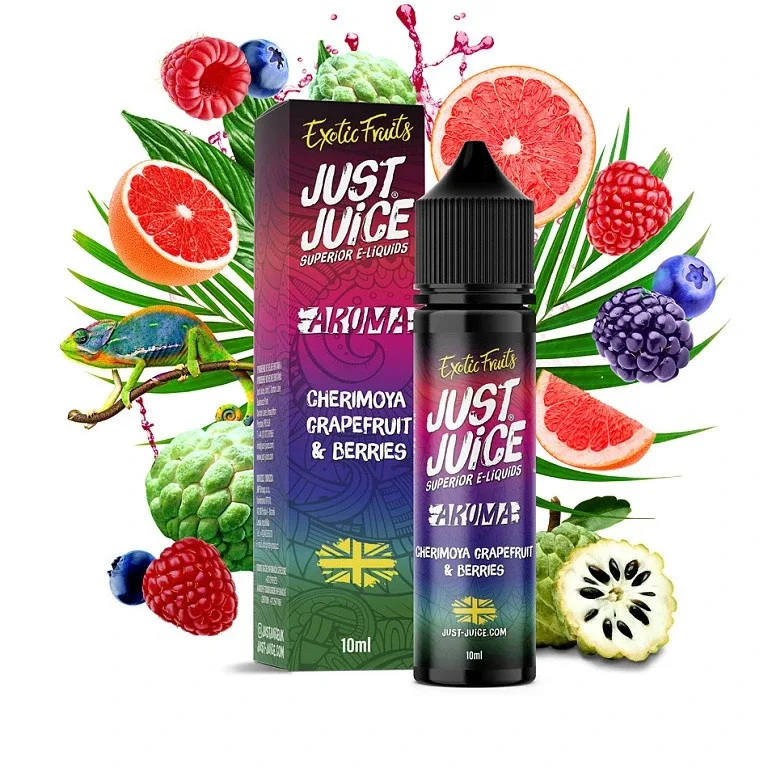 Just Juice - Shake & Vape - Cherimoya Grapefruit & Berries - 10ml Cherimoya, grapefruit a bobule