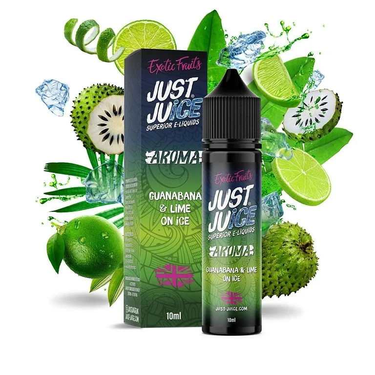 Just Juice - Shake & Vape - Guanabana & Lime on ICE - 10ml Ledová limetka s graviolou