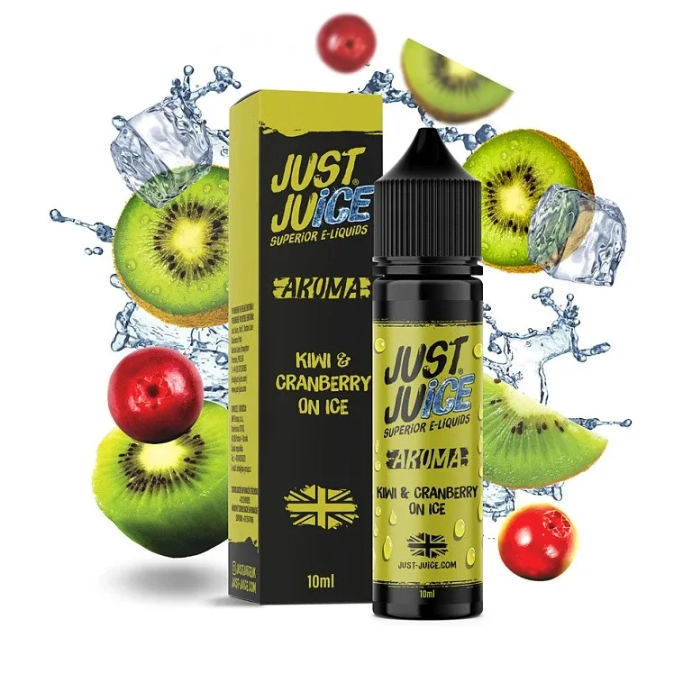 Just Juice - Shake & Vape - Kiwi & Cranberry On ICE - 10ml Ledové kiwi & brusinka