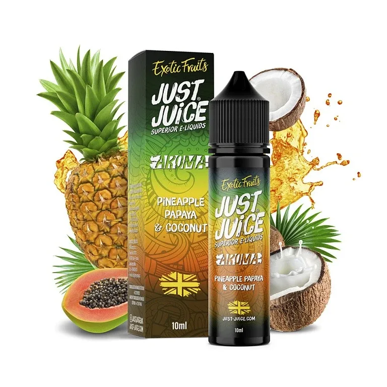 Just Juice - Shake & Vape - Pineapple Papaya & Coconut - 10ml Ananas, papája & kokos