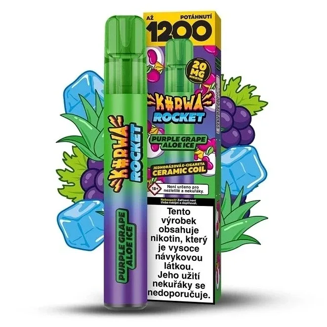 Kurwa Rocket - Purple Grape Aloe ICE - 20mg