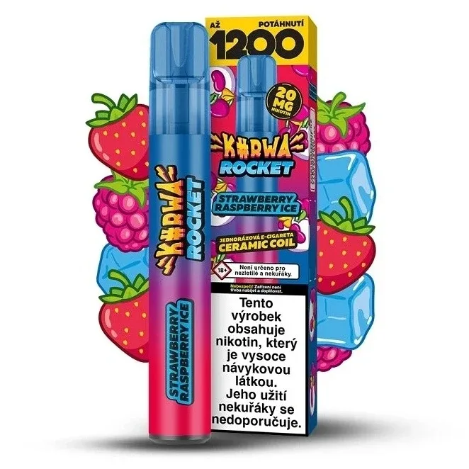 Kurwa Rocket - Strawberry Raspberry ICE - 20mg