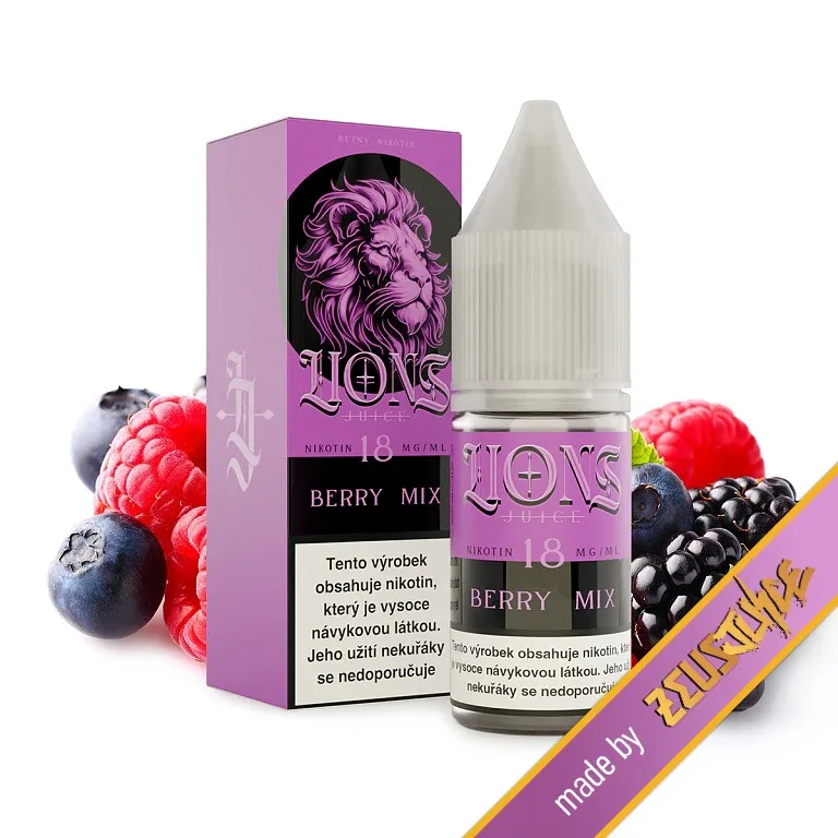 Lions Juice - Berry Mix - 18mg Malina, Borůvka, Ostružina
