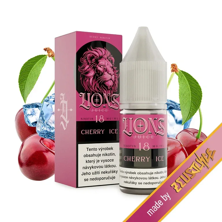 Lions Juice - Cherry ICE - 6mg Třešeň, Chladivá složka (ICE)