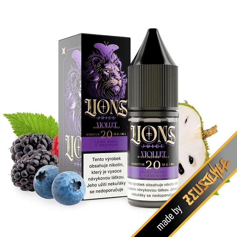 Lions Juice Salt - Viollet - 20mg Malina, Ostružina, Borůvka, Graviola