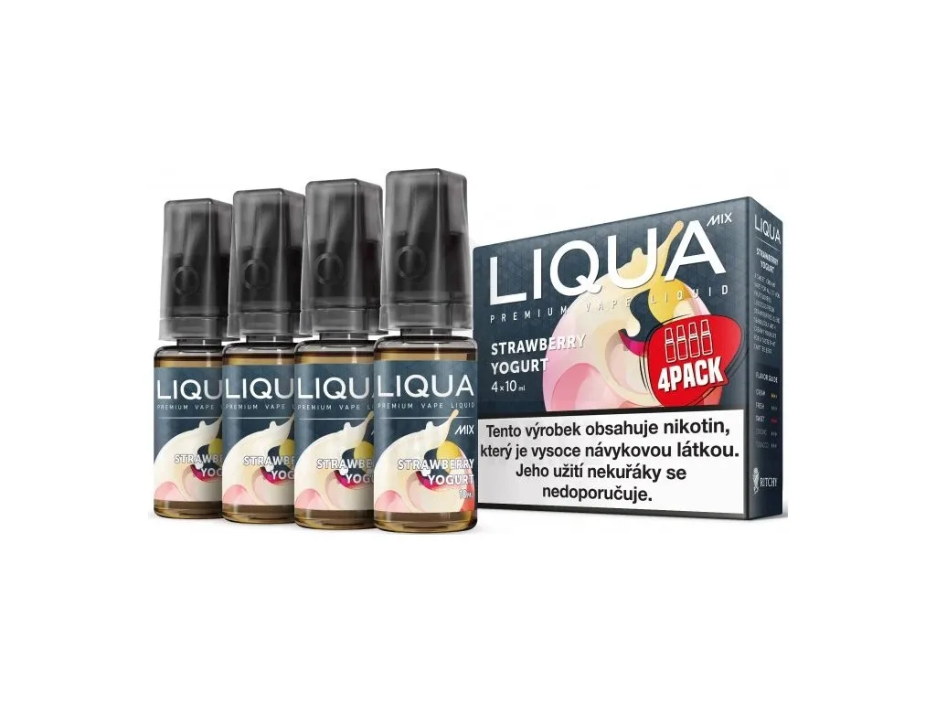 Liqua Mix 4x10ml Strawberry Yogurt 12mg
