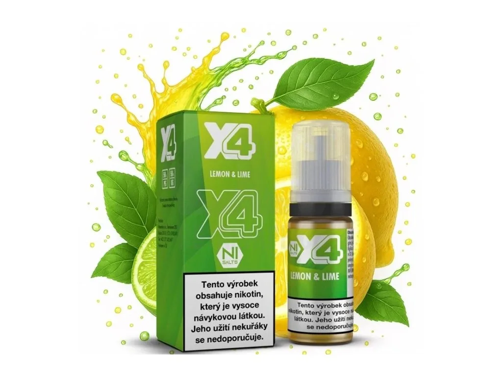 Liquid X4 Bar Juice - Citron a limetka (Lemon and Lime) 10ml
