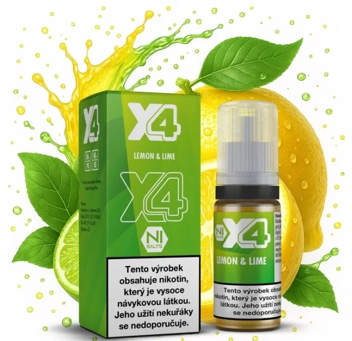 Liquid X4 Bar Juice - Citron a limetka (Lemon and Lime) 10ml - 20mg