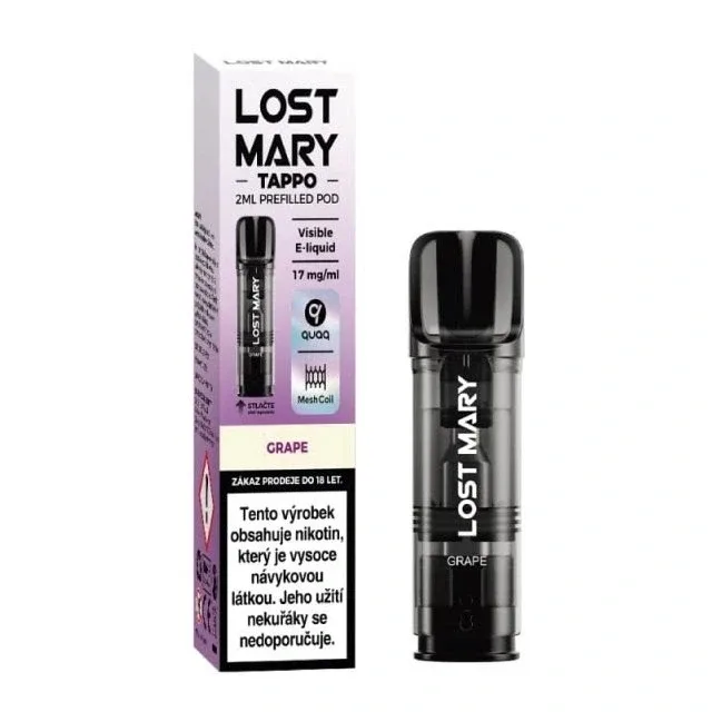 Lost Mary Tappo Pod - přednaplněná Cartridge - Grape - 17mg - VÝPRODEJ