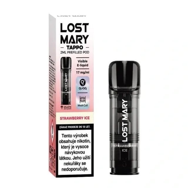 Lost Mary Tappo Pod - přednaplněná Cartridge - Strawberry ICE - 17mg - VÝPRODEJ