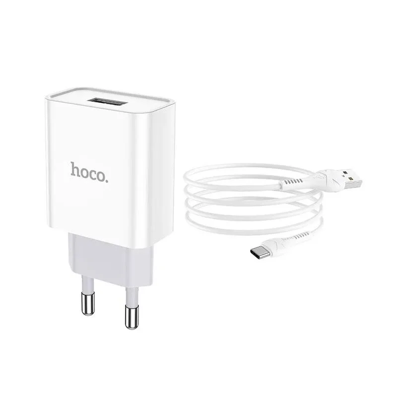 Nabíječka Hoco C81 Asombroso USB-C (5V / 2,1A) (Bílá)