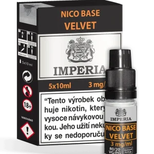 Nikotinová báze IMPERIA Velvet PG20/VG80 5x10ml - 3mg