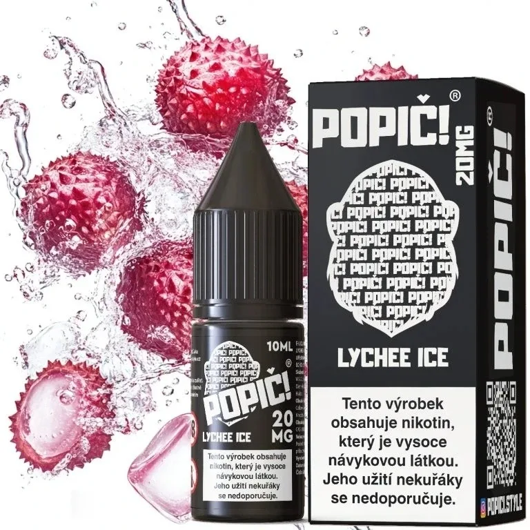 Popič! - Salt e-liquid - Lychee Ice - 10ml - 20mg Chladivé Liči