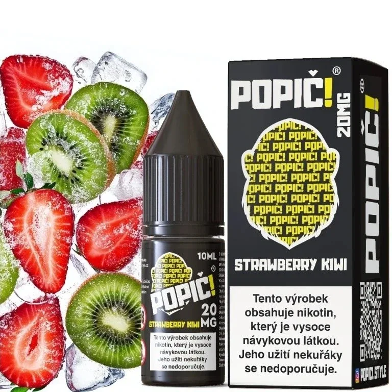 Popič! - Salt e-liquid - Strawberry Kiwi - 10ml - 20mg Jahoda s kiwi