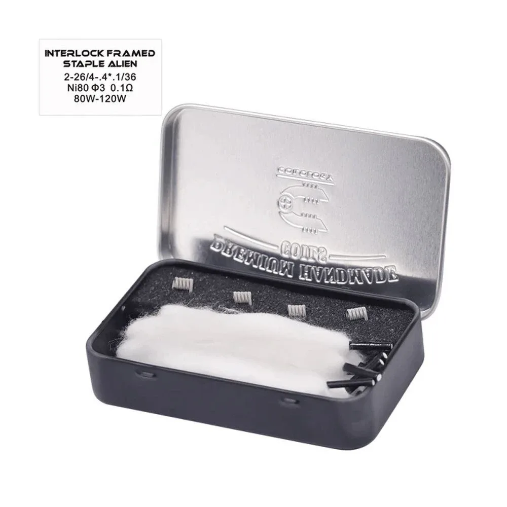Předmotané spirálky Coilology Handcrafted Sandvik Interlock Fralien Ni80 (4ks) odpor 0,2ohm