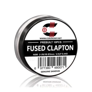 Předmotané spirálky Coilology Sandvik Fused Clapton Ni80 (10ks) odpor 0,44ohm