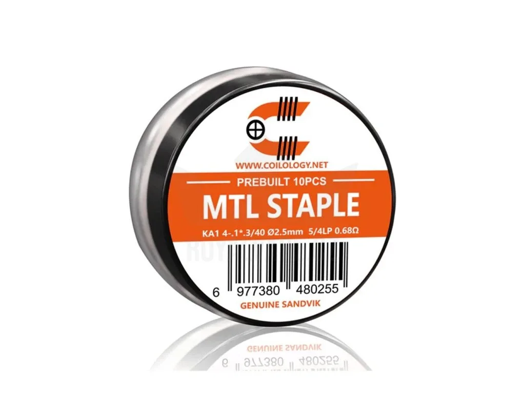 Předmotané spirálky Coilology Sandvik MTL Staple Kanthal A1 (10ks) odpor 0,68ohm