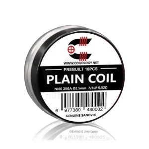 Předmotané spirálky Coilology Sandvik Plain Coil Ni80 (10ks) odpor 0,52ohm