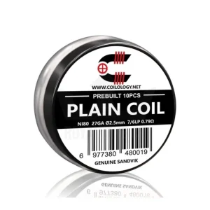 Předmotané spirálky Coilology Sandvik Plain Coil Ni80 (10ks) odpor 0,79ohm