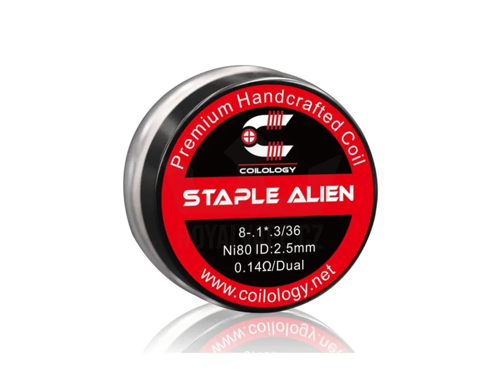 Předmotané spirálky Coilology Staple Alien Ni80 (0,14ohm) (2ks)
