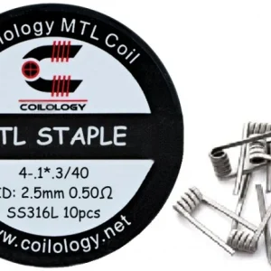 Předmotané žhavící spirálky Coilology MTL Staple SS316 0,5ohm / 10ks