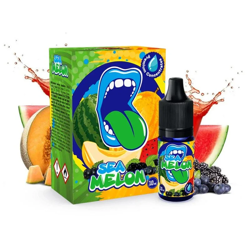 Příchuť Big Mouth: Sea Melon (Černý rybíz, ostružiny a melounový mix) objem 10ml tabáková nálepka Kolek Q
