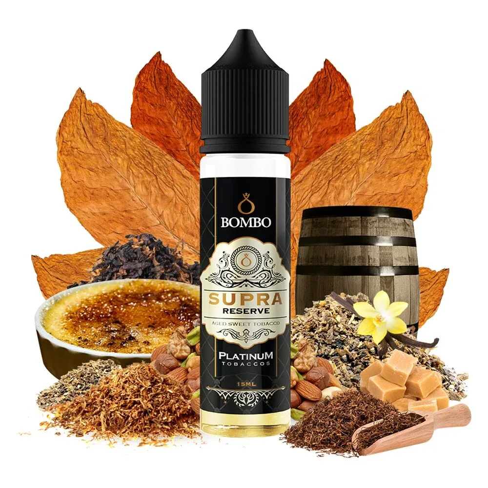 Příchuť Bombo Platinum Tobaccos S&V: Supra Reserve (Sladký tabák s karamelem) 15ml