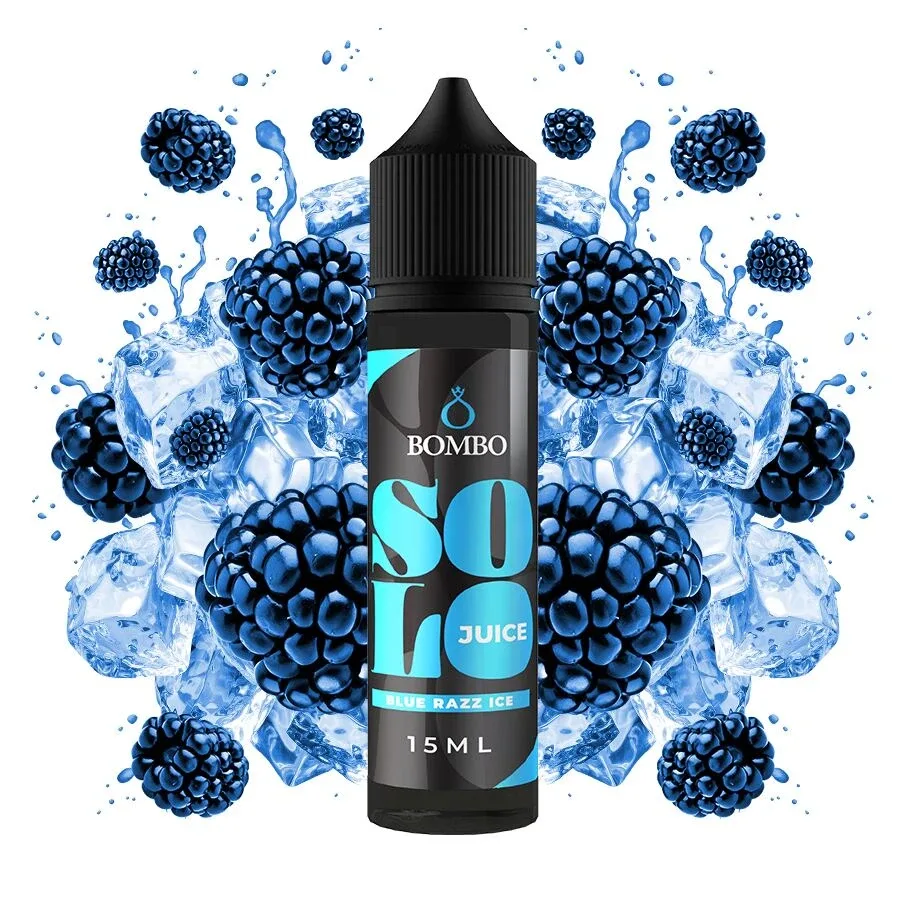 Příchuť Bombo Solo Juice S&V: Blue Razz Ice (Ledová modrá malina) 15ml