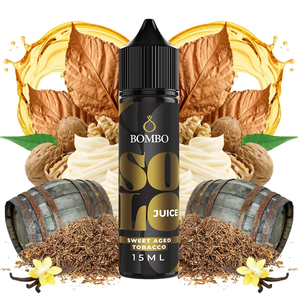 Příchuť Bombo Solo Juice S&V: Sweet Aged Tobacco (Nasládlá tabáková směs) objem 15ml