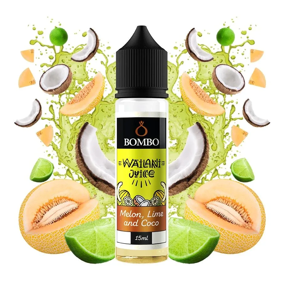 Příchuť Bombo Wailani Juice S&V: Melon, Lime and Coco (Cukrový meloun, limetka a kokos) 15ml