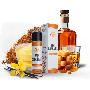 Příchuť Infamous Elixir S&V: Mr. Caramel (Sladký tabák s karamelem a bourbonem) objem 10ml tabáková nálepka Kolek R