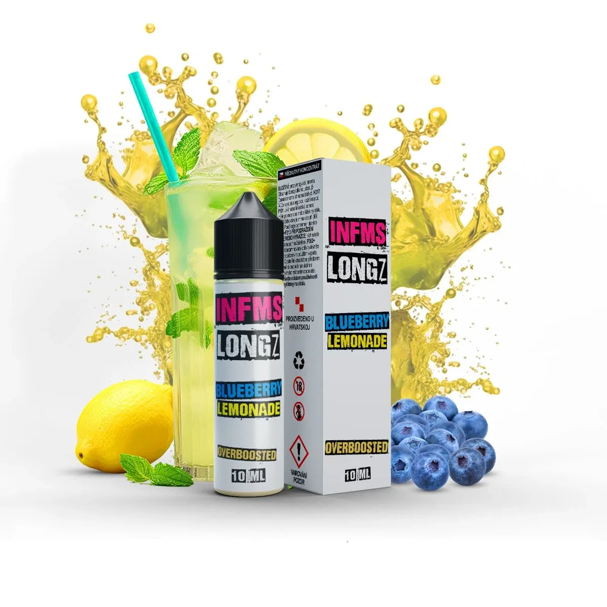 Příchuť Infamous LongZ S&V: Blueberry Lemonade (Osvěžující borůvková limonáda) 10ml