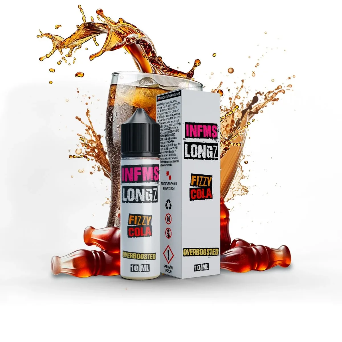 Příchuť Infamous LongZ S&V: Fizzy Cola (Chladivá cola) 10ml