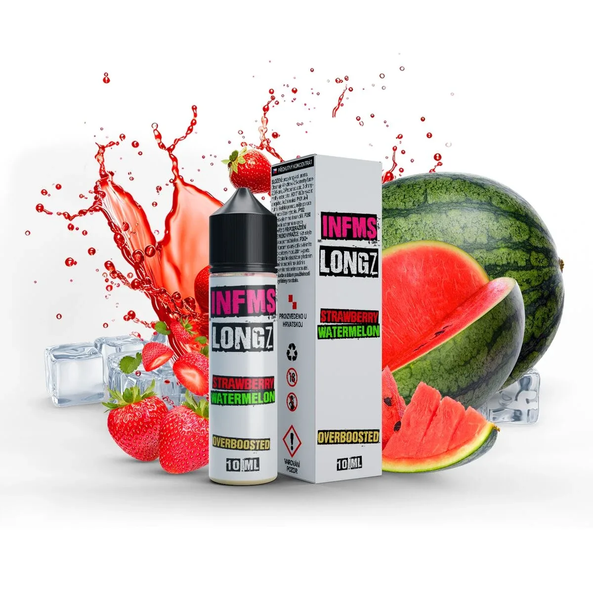 Příchuť Infamous LongZ S&V: Strawberry Watermelon (Jahoda a vodní meloun) 10ml