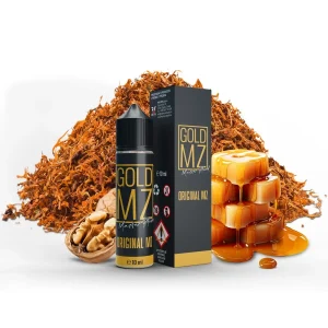 Příchuť Infamous Originals S&V: Gold MZ Original MZ (Jemný karamelový tabák) objem 10ml tabáková nálepka Kolek R