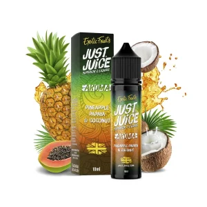 Příchuť Just Juice S&V: Pineapple, Papaya & Coconut (Ananas, papája & kokos) 10ml
