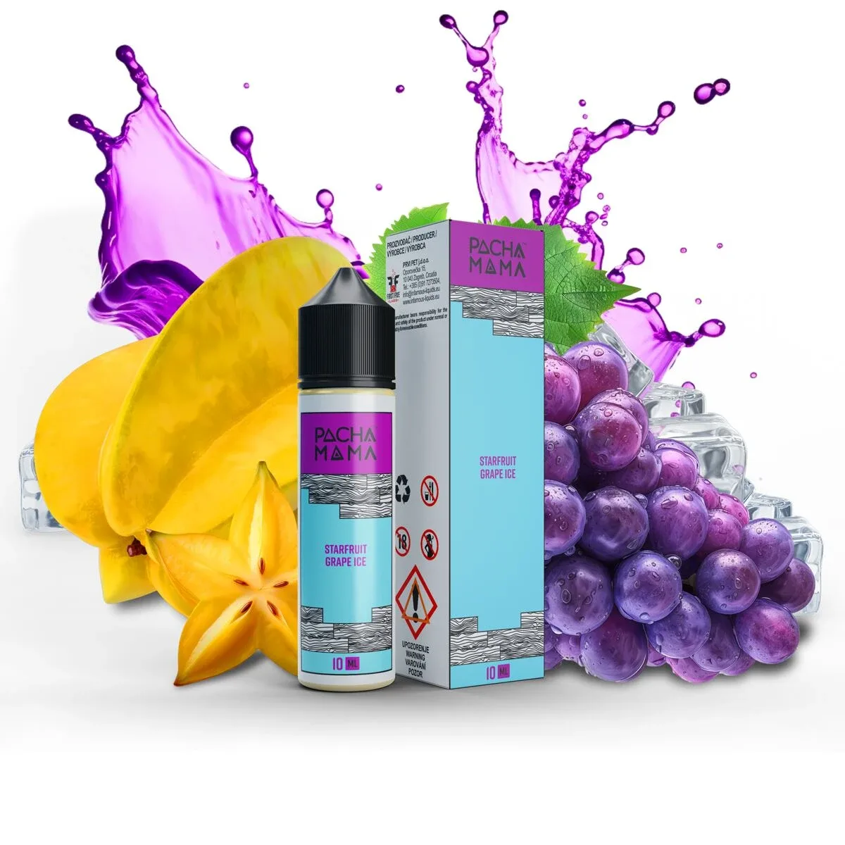 Příchuť Pacha Mama S&V: Starfruit Grape Ice (Ledové hroznové víno a karambola) 10ml