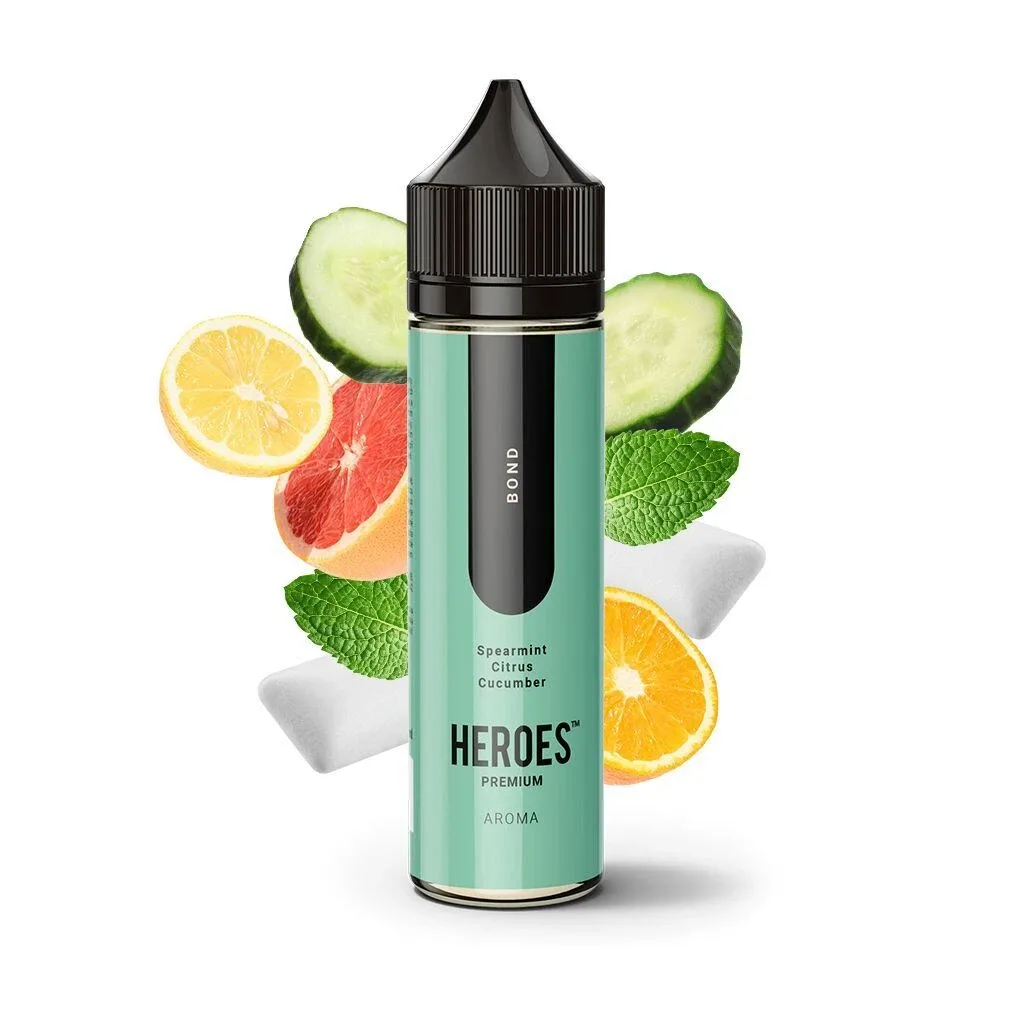 Příchuť ProVape Heroes S&V: Bond (Máta, citrusy, okurka) objem 10ml