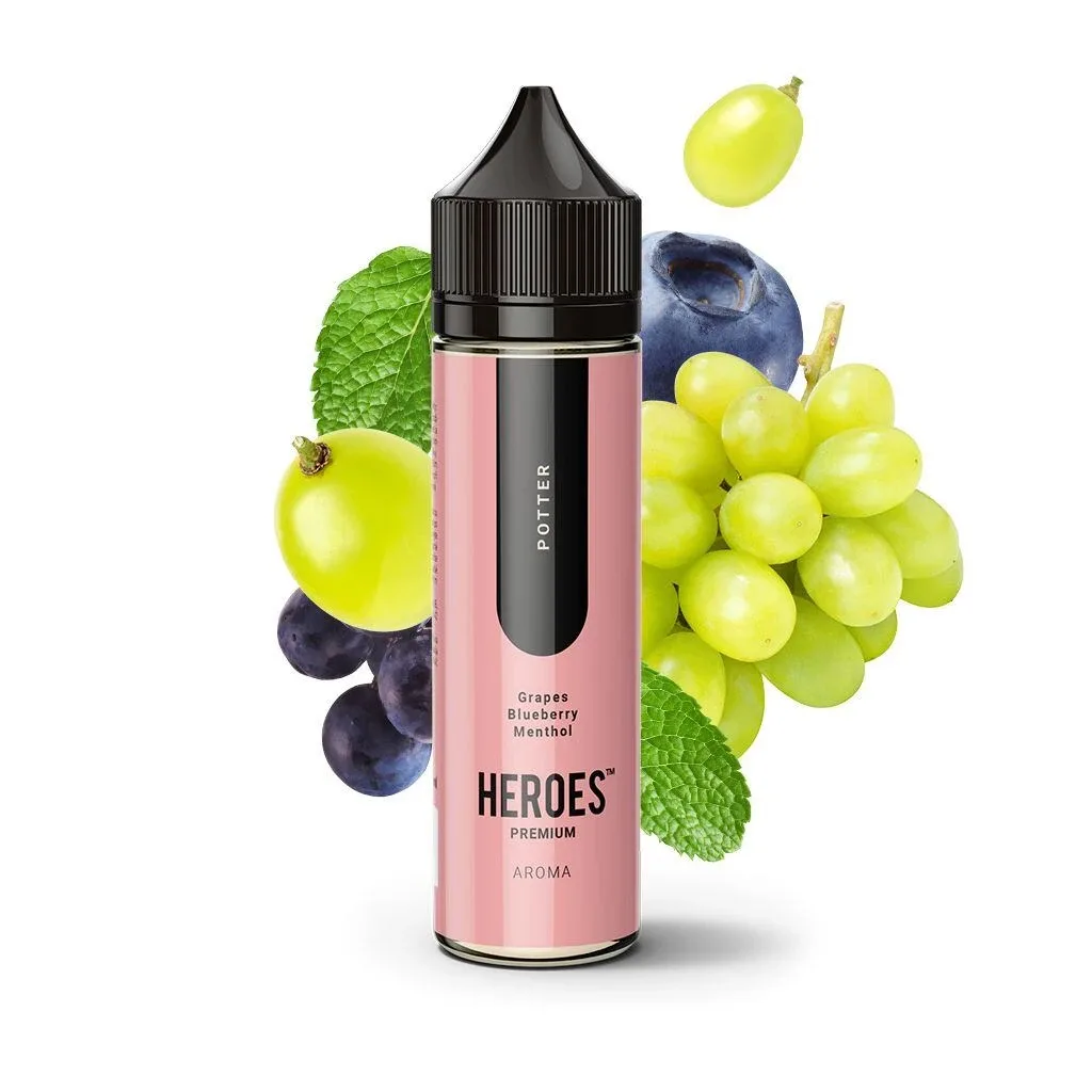 Příchuť ProVape Heroes S&V: Potter (Hrozny, borůvka, mentol) objem 10ml