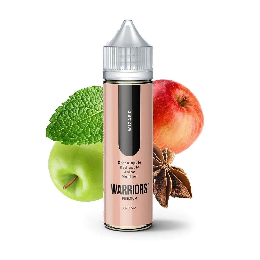 Příchuť ProVape Warriors S&V: Wizard (Zelené jablko, červené jablko, anýz, mentol) objem 10ml
