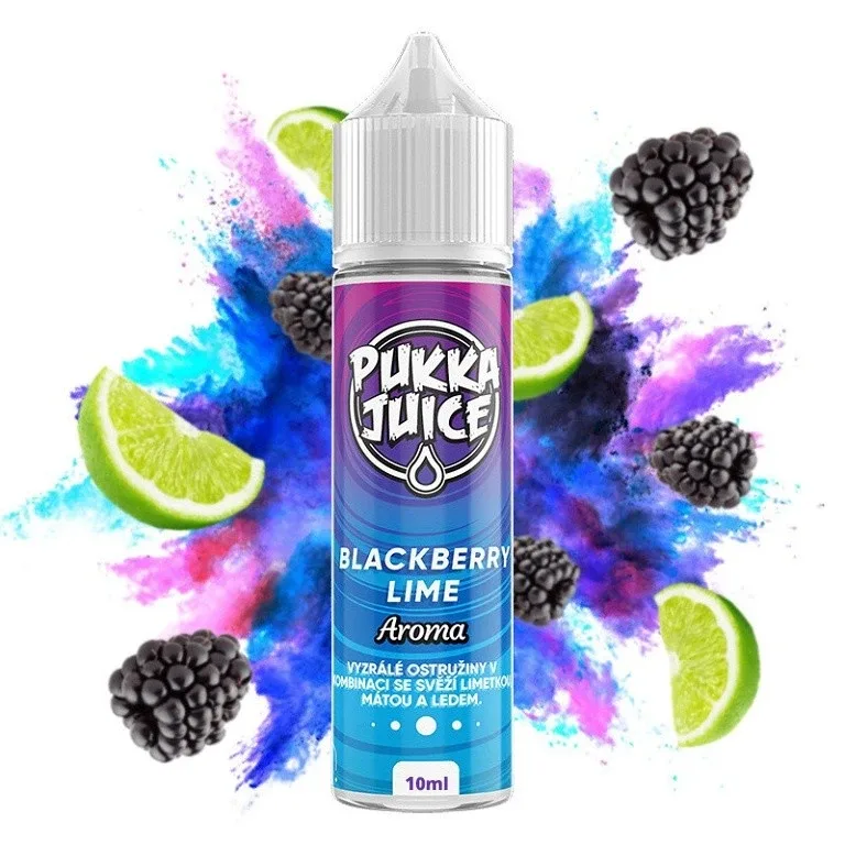 Pukka Juice - Shake & Vape - Blackberry Lime - 10ml Chladivá ostružina s citrusy