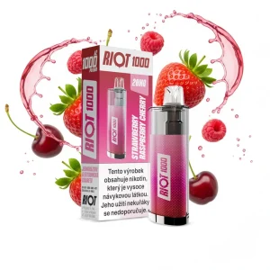 RIOT 1000 Disposable Pod Kit (Strawberry Raspberry Cherry) 18mg