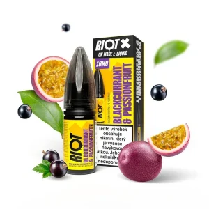 Riot X Salt Blackcurrant & Passionfruit 10mg Černý rybíz a marakuja