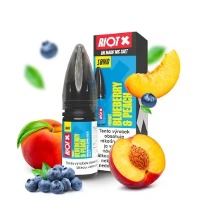 RIOT X Salt Blueberry & Peach (Borůvka a broskev) 10ml 10mg