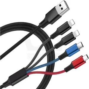 USB datový a nabíjecí kabel 4v1 2x Lighting / 1x micro USB / 1x USB