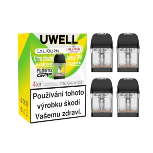 Uwell Caliburn GPP Alpha Pod 2ml náhradní cartridge 4ks odpor 0,6ohm