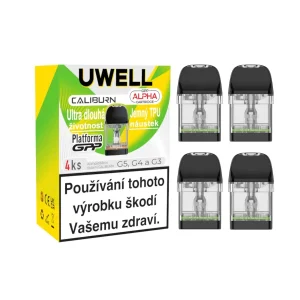 Uwell Caliburn GPP Alpha Pod 2ml náhradní cartridge 4ks odpor 1,2ohm